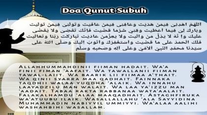 Doa Qunut Sholat Subuh