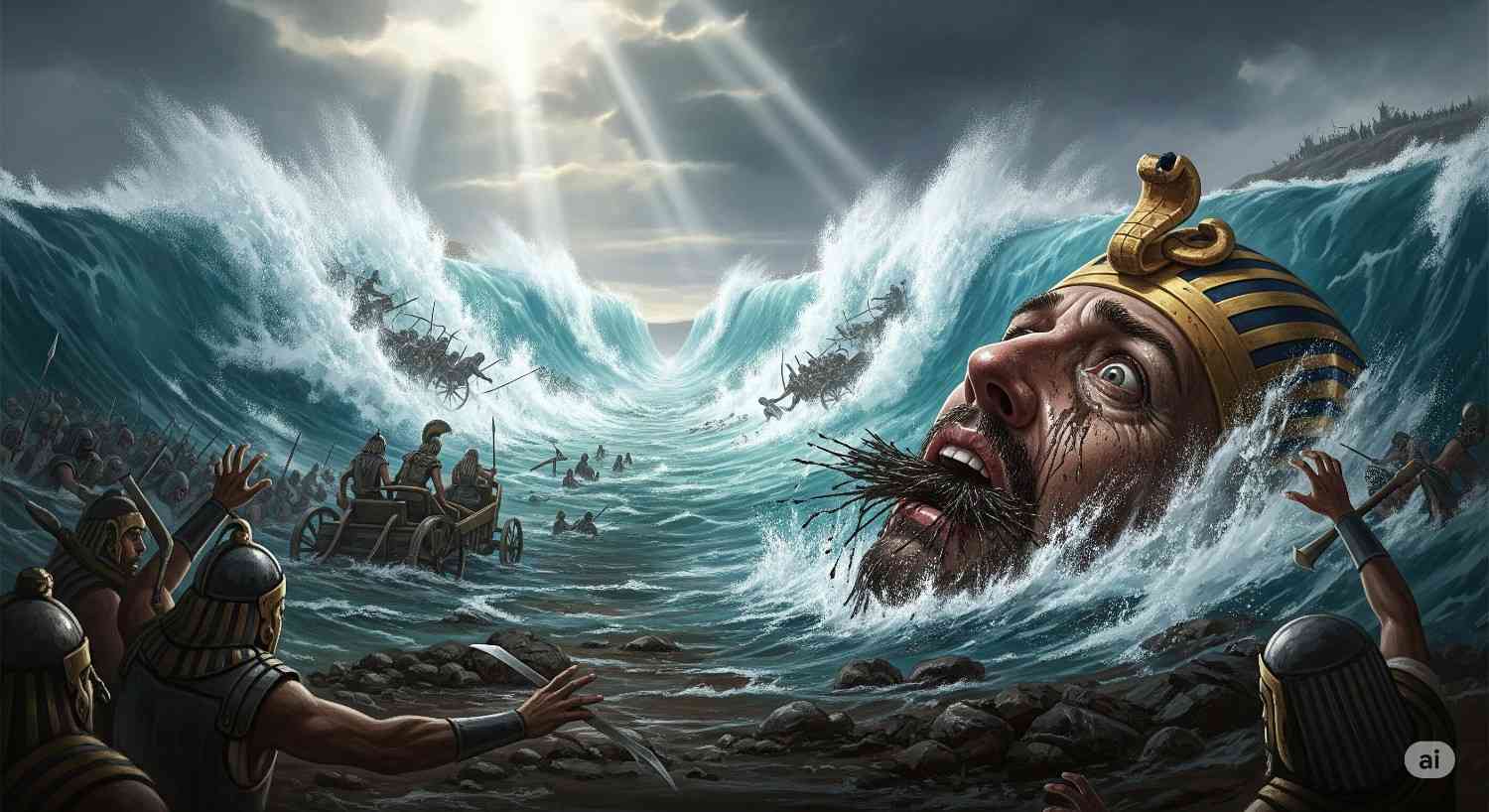 Ilustrasi mulut Firaun tersumpal tanah